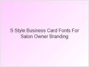 Vintage Fonts for Salon Owner Branding and Style